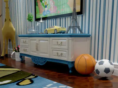 European style children room 3D Model 3D model