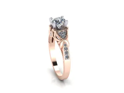 solitaire ring 3D print model