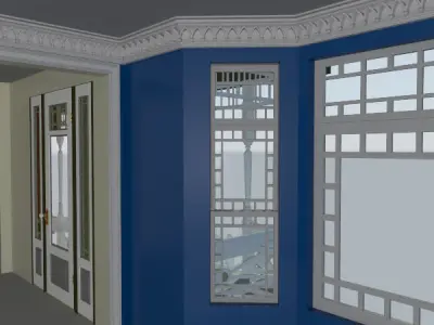 Moulding corner cornice 3D model