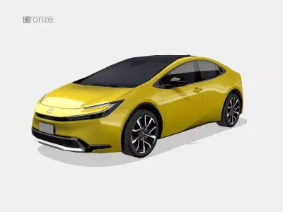 Toyota Prius 2023 Low-poly 3D model