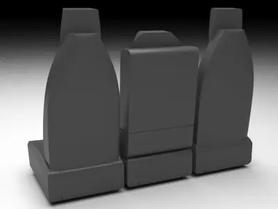 Car Rear Seats 3D model