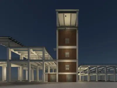 Industrial building 23i23 3D model