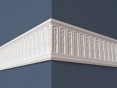 Frieze decorative crown moulding 3D model