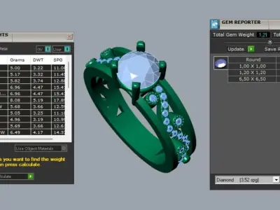 gold ring code 16 3D print model