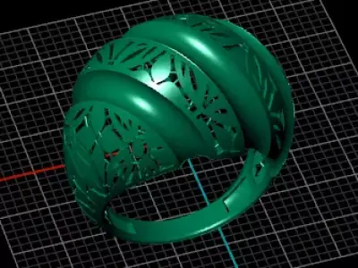 fusion luxury gold ring  3D print model