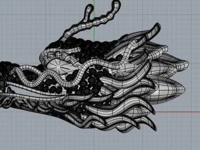Dragon Draco head jewelry 3D model
