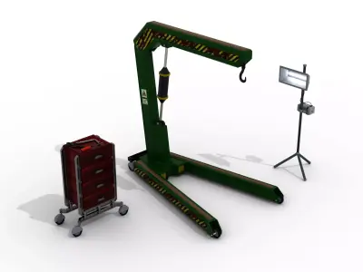 Mini crane 3D model