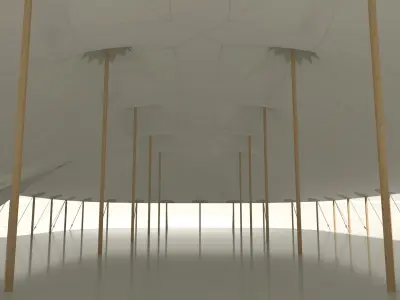 Sperry Tent - Sailcloth tensile structure 3D model