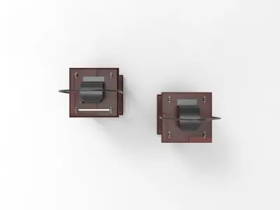 lantern T two wooden lanterns 3D model
