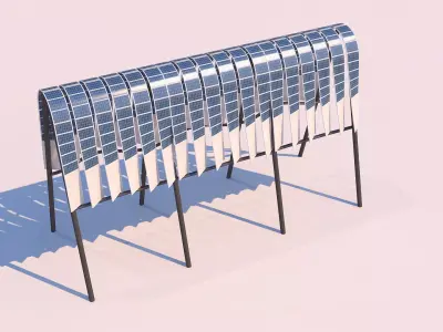 0044 - Shaded  Solar Panel 3D model
