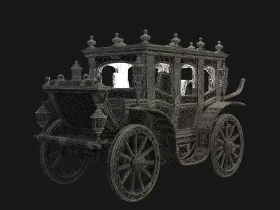 Chinese ancient  carriage   Low-poly 3D model by aceimagedesign-1 - Low-poly
