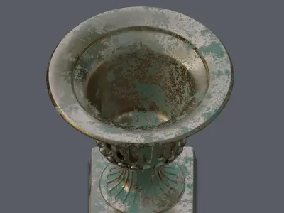 Garden urn planter 36 3D model