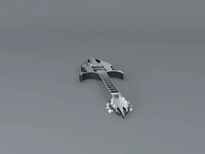 The Punisher guitar Free 3D model