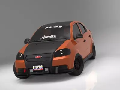 ChevroletAveo2011 Low-poly 3D model