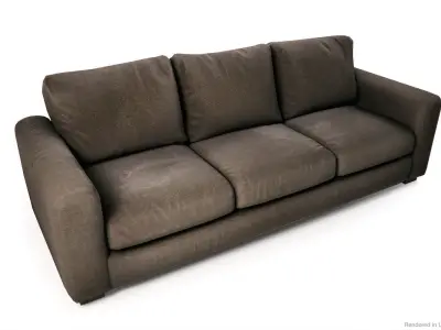 Fabric  Sofas and Armchair PBR Game Ready Low-poly 3D model