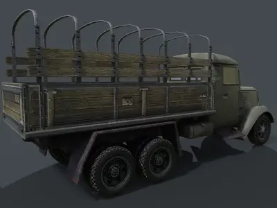 Army Truck Low-poly 3D model