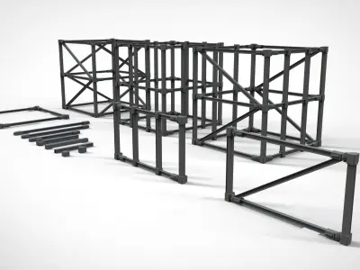 Metal truss 1 3D model
