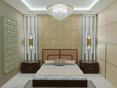 Luxury Modern Bedroom 3D Model 3D model