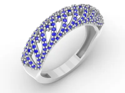 Jewelry Diamond Ring Model RG72 Free 3D print model