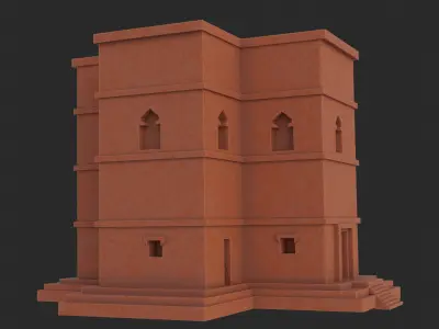 Lalibela 3D Model Low Poly  Low-poly 3D model