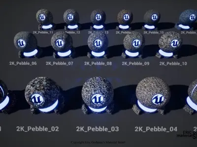 Optimized Pebble World Aligned Materials 3D model