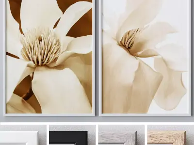 Set of large wall paintings 489 3D model
