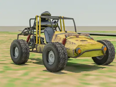 pubg buggy 3d model Low-poly 3D model