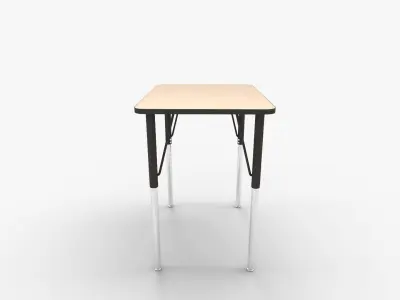 MooreCo Essentials Economy Rectangle Desk in Brown 3D model