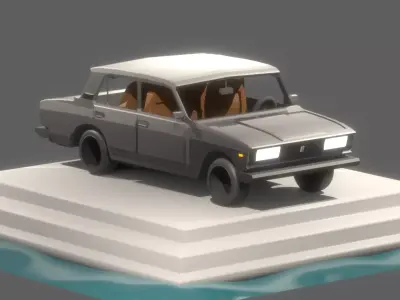 RussianLada car Free 3D model