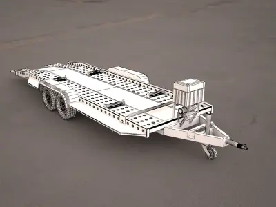 car carrier trailer 3d model 3D model