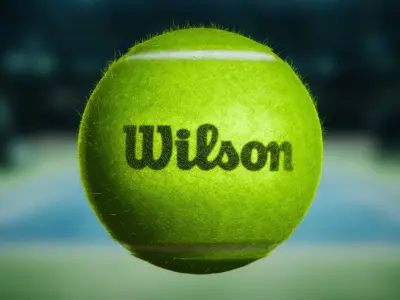 Tennis ball with and without logo 3D model