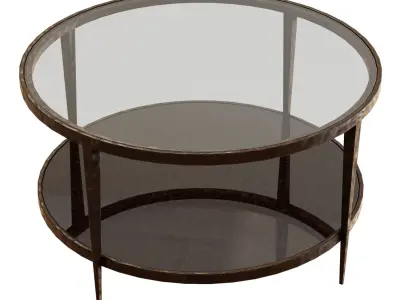 Crate and Barrel Clairemont Round Coffee Table 3D model