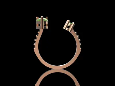  Fashion Ring With Brilliants 3D Print Model 3D print model