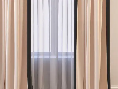 Set 30 Curtains 3D model