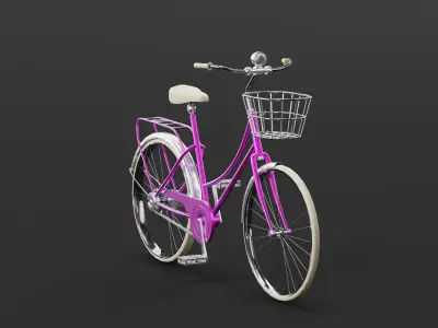 Retro ladies bike 3D model