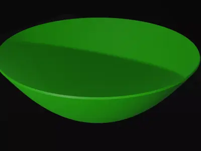 Plate green  3D model Free low-poly 3D model