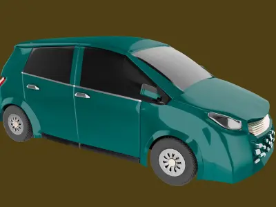 Hatchback Car  Low-poly 3D model