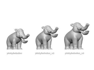 Platybelodon Toy 3D print model