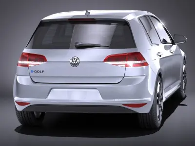 Volkswagen e-Golf 2016 VRAY 3D model