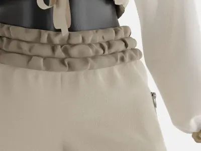 Sport Clothes Couple Set 02 3D model