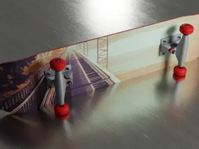 Realistic skateboards AssetPack Low-poly 3D model