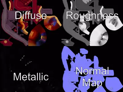 Burgundy Leather Sneaker model pack Low-poly 3D model