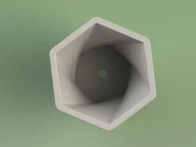 Flowerpot5 hexagon vase 3D print model