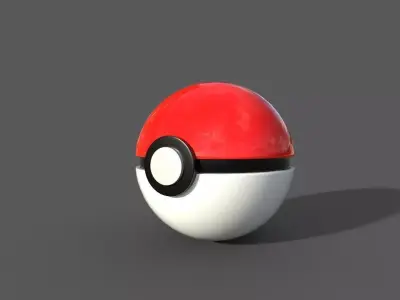 pokemon ball  Low-poly 3D model