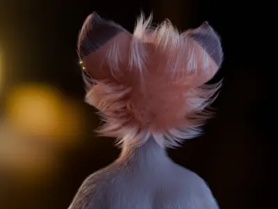 Nakami Anthro Fox Low-poly 3D model