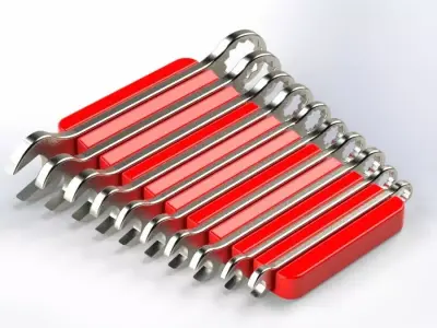 Combination Wrench Set 3D print model
