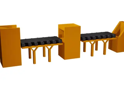 Small Industry Low Poly Free low-poly 3D model