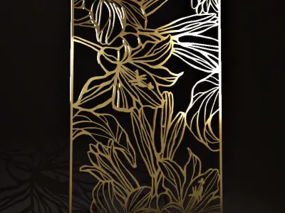 Floral Decorative Partition 3D model