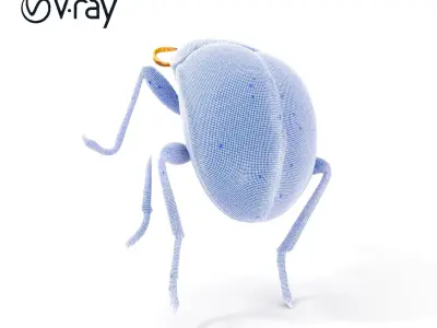 Elegant Golden Beetle Model Pack Low-poly 3D model