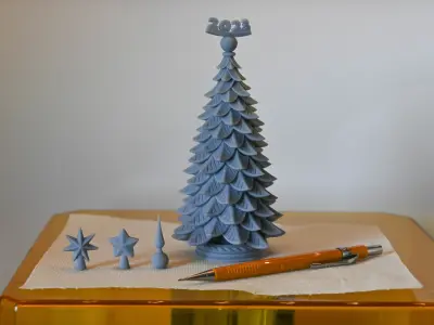 Christmas tree 3d pribtable model 3D print model